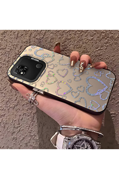 Hontinga حافظة هاتف ريدمي 9C متوافقة مع نمط القلب من السيليكون ذات حافة صلبة ...