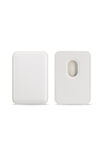 Choice1 حامل بطاقات مغناطيسي قوي من جلد الأبيض Mag-Safe لسلسلة iPhone، متوافق...