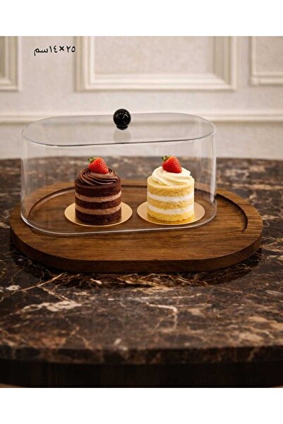 QUEEN Dessert serving dish with a Sheer Acrylic lid