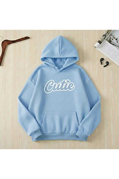 Rayan & Hoor Style Cutie Printed Premium Quality Oversize 3 Thread Hooded Swe...