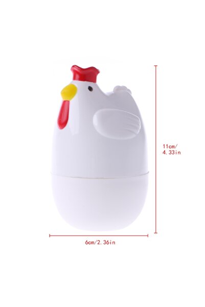 Choice White Microwave Egg Boiler Home Chicken Shaped Cooker Kitchen Cooking ...