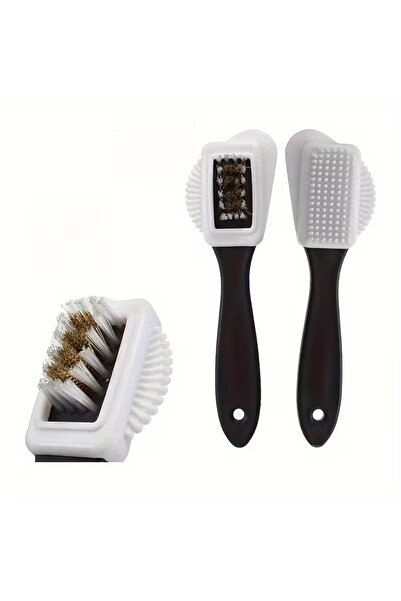 Choice white color 1 Set Suede Cleaning Brush, 3-Sided ABS Handle, Nubuck Lea...