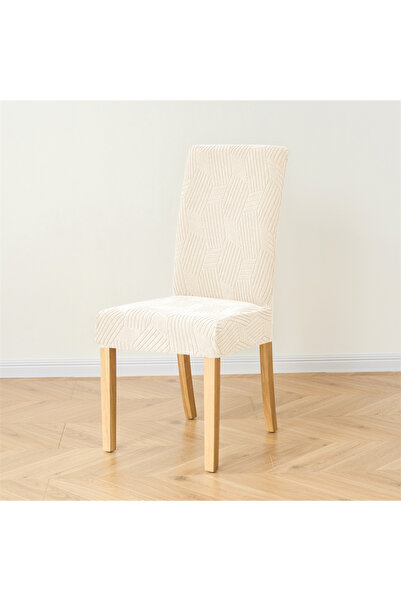 Choice6 غطاء كرسي A1 قطعة واحدة، غطاء كرسي طعام من قماش الجاكار الهندسي ، غطا...