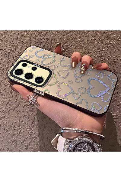 Hontinga حافظة هاتف سامسونج جالاكسي S24 الترا متوافقة مع نمط القلب من السيليك...