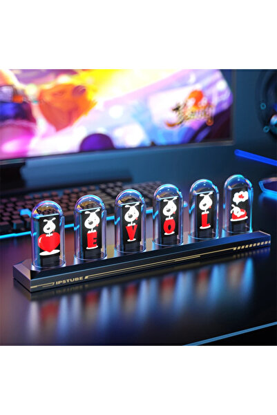 Choice ساعة أنبوب نيكسي RGB، ساعة أنبوب نيكسي LED، شاشة ملونة IPS، مصابيح ليل...