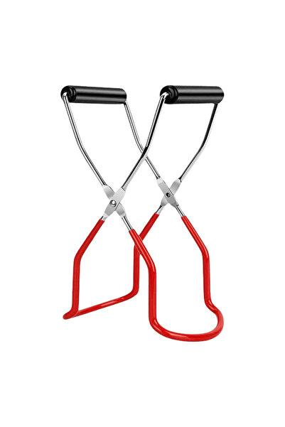 Choice1 alloet Red Glass Lifter with Grip Handle Canning Gripping Tongs Stain...