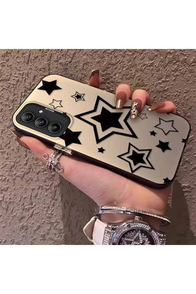 Hontinga حافظة هاتف سيليكون متوافقة مع هاتف سامسونج جالاكسي A34، مزينة بنمط ا...