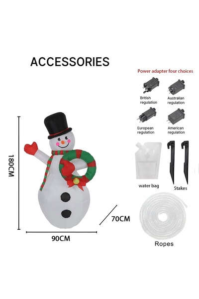 Choice3 AU 71HW-180LYC-228 لعبة رجل ثلج عملاقة قابلة للنفخ بطول 5.9 قدم لتزيي...