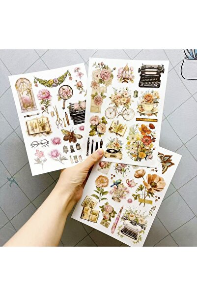 Choice 240802 Aesthetic Angel Flower Rub On Transfer Sticker For Scrapbooking...