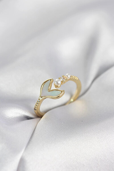 lowell home Gold Color Fish Tail Model Women's Ring