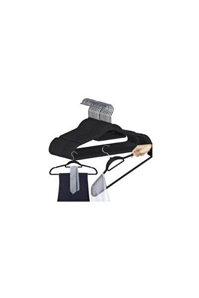 OEM Set 20 umerase haine, plastic, metal, catifea, 22, 5 x 45 0, 6 cm, Negru,...