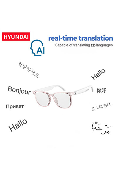 Choice نظارات هيونداي HY-C8 PRO الذكية بتقنية الذكاء الاصطناعي، لون أبيض، مزو...