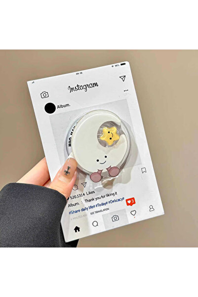 Choice حامل مغناطيسي للهاتف آيفون 16 برو بتصميم قمر ونجوم كوري لطيف قابل للدو...