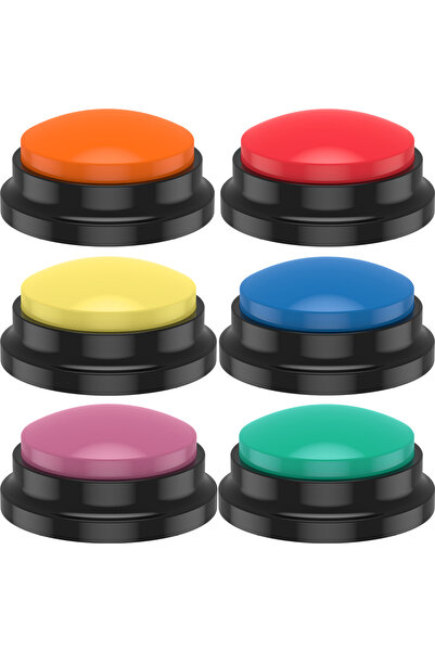 Choice1 6 قطع (4/6 قطع) من أزرار التواصل مع الكلاب مع وسادة Nlip وزر تسجيل صو...