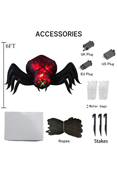 choice2 AU QM1515 6FT ديكور خارجي قابل للنفخ للعطلات، نموذج Shadowstalker لحف...