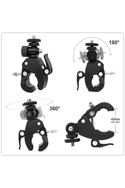Choice مشبك تثبيت كاميرا على مقود الدراجة النارية، مشبك تثبيت على مقود الدراج...