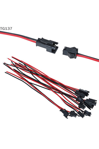 Choice 15cm 10Pcs Long JST SM 2pins Plug Male To Female Wire Connector