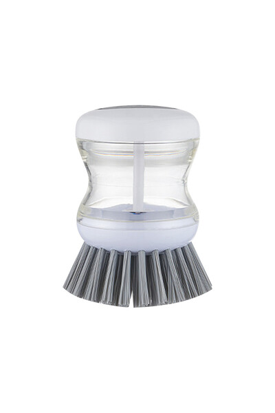 Choice1 One Size Gray 1pc Kitchen Wash Pot Dish Brush Liquid Soap Dispenser H...