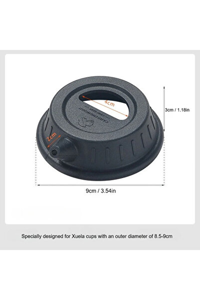 Choice black S-GF/S-GF-BK Black Food Grade Silicone Pot Lid Camping Coffee Ha...
