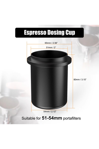 Choice3 Black 51-54mm IKAPE Espresso Dosing Cup,Coffee Dosing Utensils,Compat...