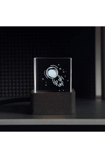 Choice1 شاشة عرض صور مكعب كريستالي أسود، محطة طقس ذكية ثلاثية الأبعاد، شاشة ر...