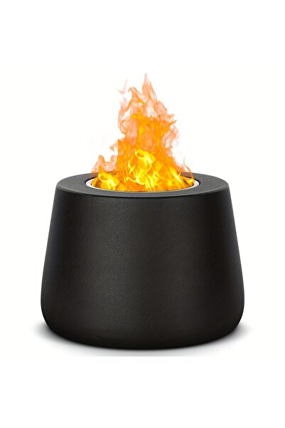 Choice black Portable Tabletop Metal Stove, Cylinder Fire Pit - Cast Iron/Cer...