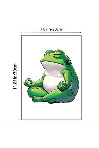 Choice 30X20CM Green 1pc Frog Meditating Toilet Sticker Bathroom Toilet Seat ...
