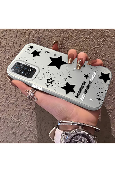 Hontinga حافظة هاتف ريدمي نوت 11 برو 4G متوافقة مع نمط النجوم من السيليكون ذا...