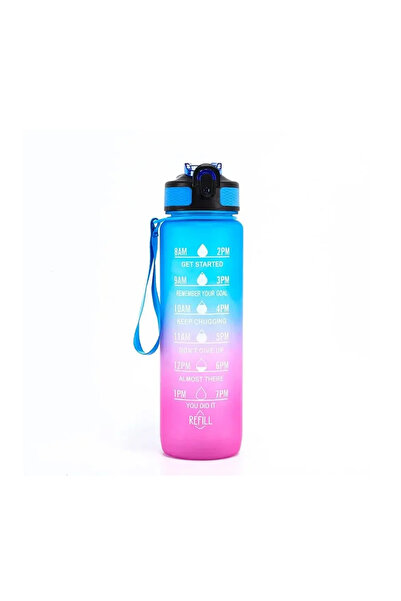 Choice3 1000ml Blue Purple 32 oz Motivational Water Bottles with Times Marker...