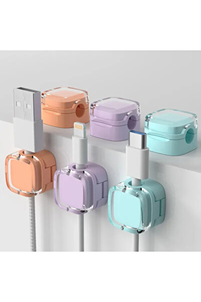 Choice ٦ قطع ألوان متنوعة بالجملة، ٣/٦ قطع مشابك مغناطيسية لتنظيم الكابلات، م...