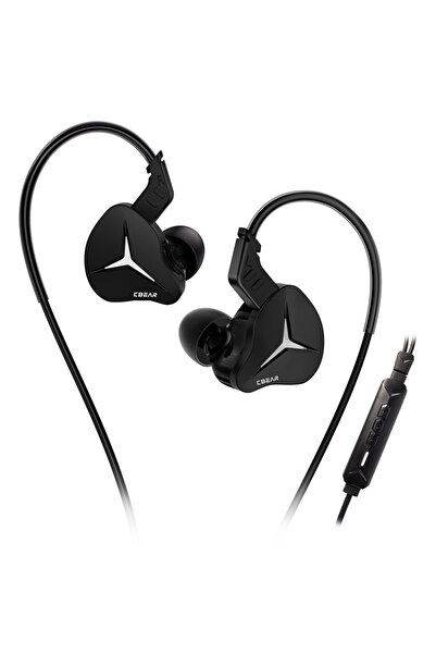 Choice1 سماعات أذن KBEAR Venus CG01 سوداء اللون، مزودة بميكروفون من النوع C و...