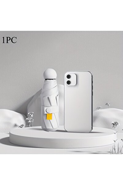 Choice1 Iron 6K WHITE Compact Travel Mini Umbrella Uv Protection Capsule Umbr...