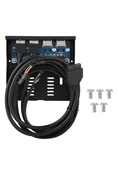 Choice محرك أقراص مرن أسود USB 2.0 بلوحة أمامية مقاس 3.5 بوصة 19 دبوس T9 عالي...