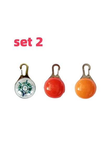 Choice7 DUTRIEUX Set 2 Pet LED Light-Up Pendant Dog Tag Luminous Anti-Loss Li...