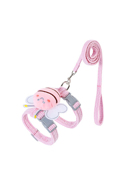Choice4 s Pink Portable Dog Leash Bee Breast Strap for Small to Medium Dogs C...