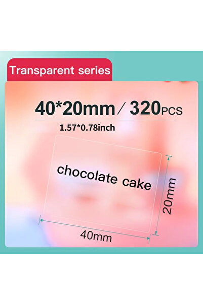 Choice 4020 Marklife Thermal Printer Labels Adhesive 1Roll Transparent Sticke...