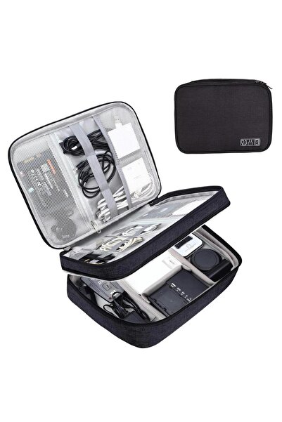 Choice حقيبة تخزين إلكترونية رقمية محمولة سوداء اللون، مقاومة للماء، حقيبة كا...