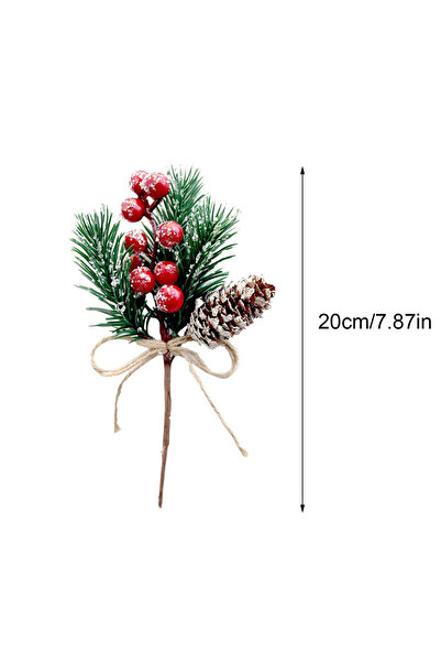 Choice One Size Red 1pcs Artificial Red Berry Branches 6 Inch Christmas ks Sp...