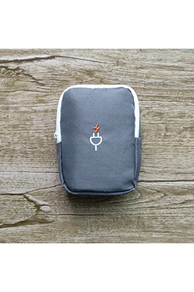 choice2 1pcs Gray Portable Digital Cable Organization Storage Bag Electronics...