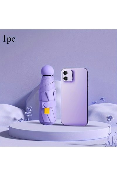 choice2 Iron 6K PURPLE Compact Travel Mini Umbrella Uv Protection Capsule Umb...