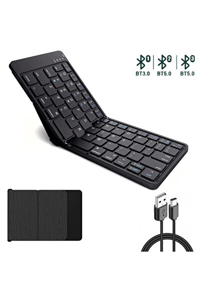 Choice لوحة مفاتيح JOMAA متعددة الأجهزة قابلة للطي بتقنية بلوتوث، بتصميم كوري...