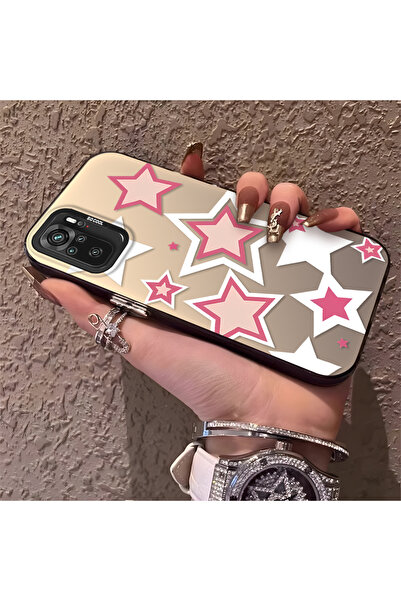 Hontinga حافظة هاتف متوافقة مع Poco M5S مصنوعة من السيليكون بنمط النجوم الملو...