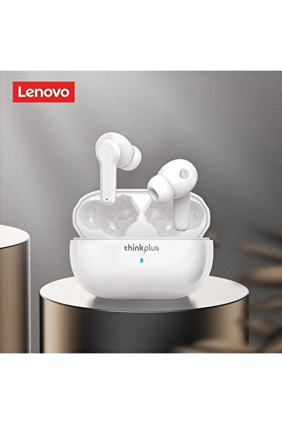 Choice سماعات أذن لينوفو LP1S الأصلية باللون الأبيض، لاسلكية بتقنية بلوتوث 5....