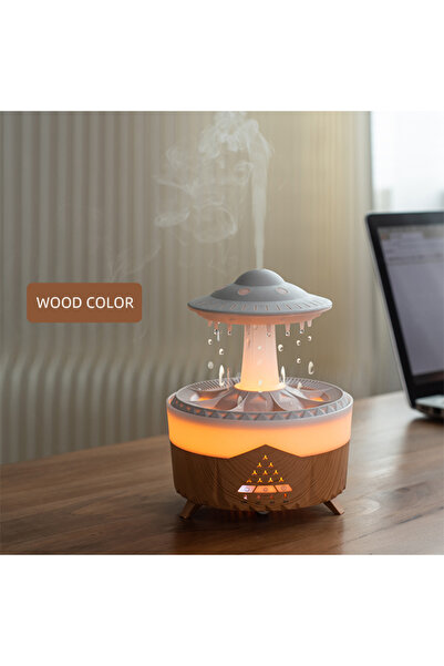 Choice1 EU Wood Grain Color UFO Raindrop Aroma Diffuser Essential Oil Diffuse...