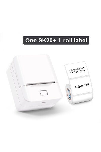 Choice1 WHITE Wireless Label Maker Thermal 20-50mm Width Barcode QR Code Stic...
