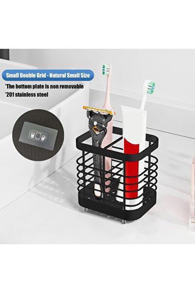 Choice1 حامل فرشاة أسنان من الفولاذ المقاوم للصدأ الأسود، مقاس واحد، إكسسوارا...