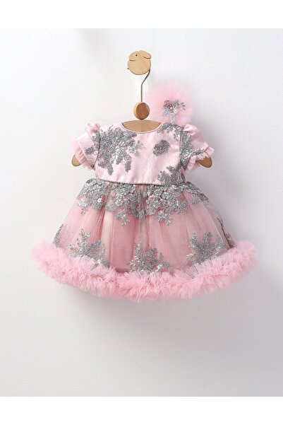 MiniKids Contessa pink-gray christening dress 62 (0-3 months)