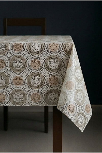 Soft Kare Luxury Straw Pattern Pvc Transparent Coated Oilcloth Tablecloth Wat...