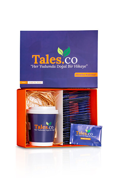 Talesco Tales.co Hindiba Kahvesi Doğal, Kafeinsiz, Pratik İçim Özel Bardak He...