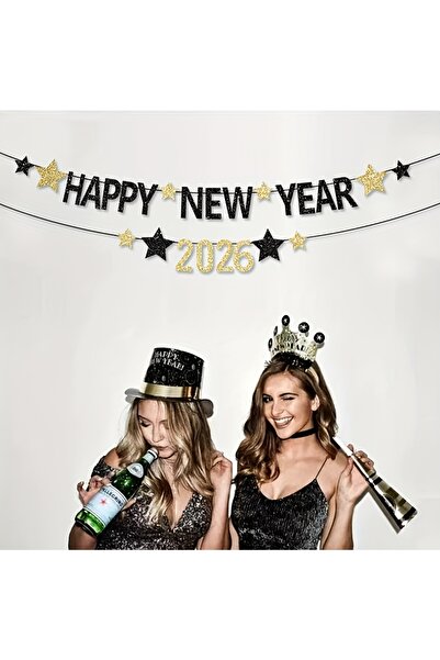 Choice1 لافتة سوداء لحفلات رأس السنة الجديدة 2026 - زينة رأس السنة الصينية "ع...